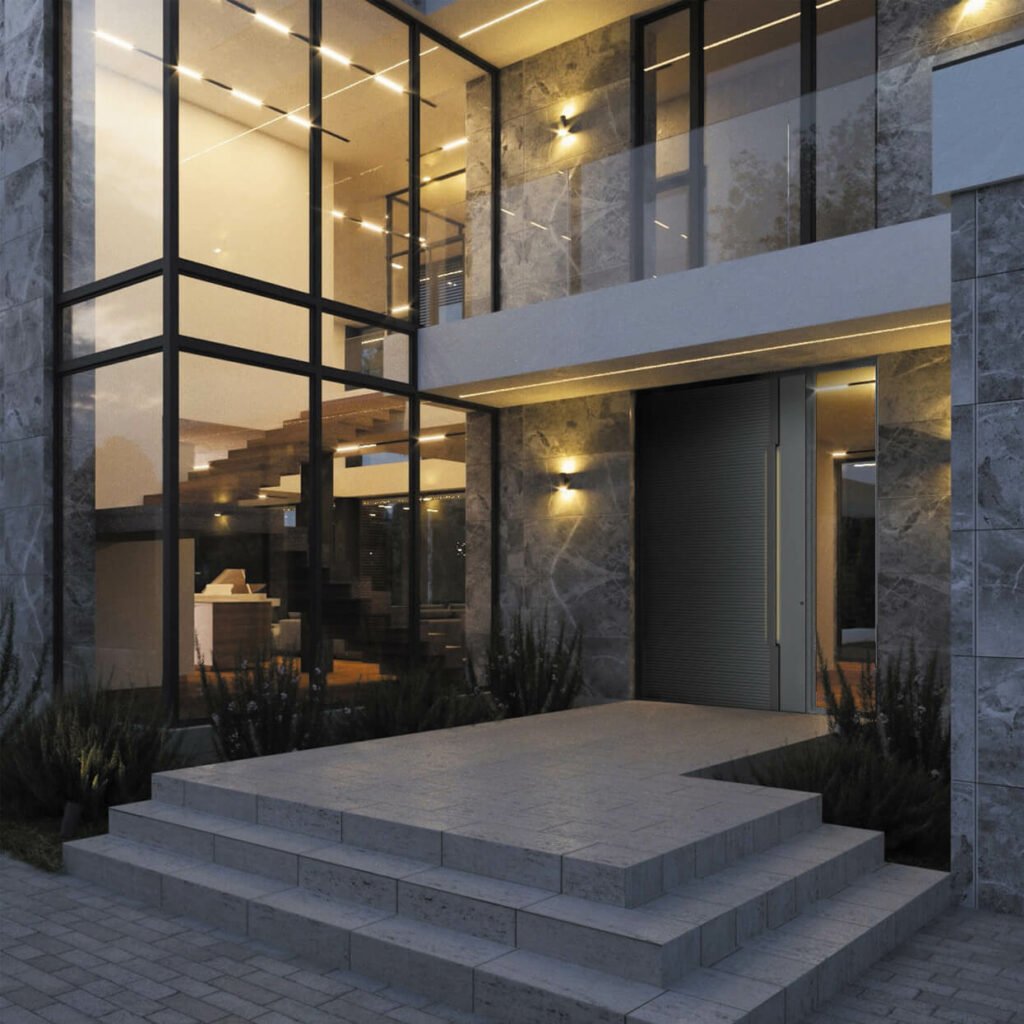 Elegant home entry featuring Pivot doors with a sophisticated design and high-quality finish